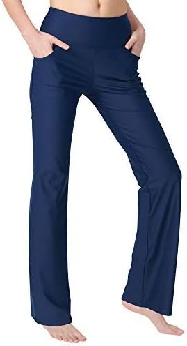 31ObnKZHqaL._AC Jngrtsyjvip Fashion Bootcut Yoga Pants for Women with Pockets High Waisted Workout Running Pants Tummy Control Long Bootleg Work Pants