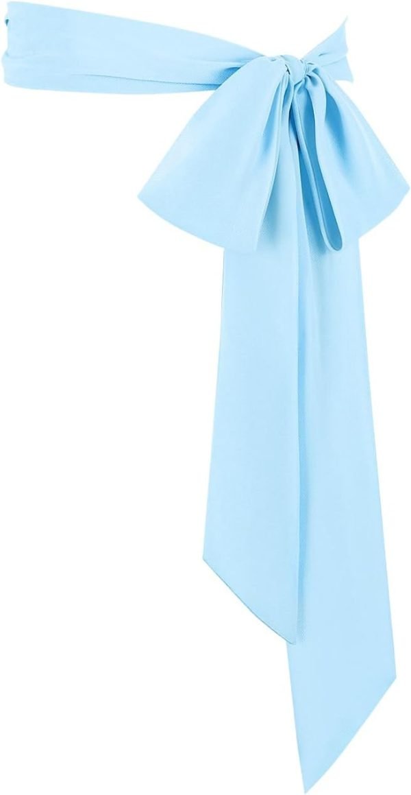Jngrtsyjvip FashionWomen's Long Chiffon Sash Waist Belt For Bridal Wedding Bridesmaid Prom Formal Special Occasion Dresses Belt 3'' Wide