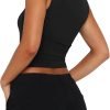 51EWJsnc0kL._AC_SL1500 Jngrtsyjvip Fashion Women's Square Neck Going Out Crop Tops Double Lined Cute Basic Tank Tops 2024 Clothes