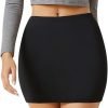 Jngrtsyjvip Fashion Womens Elastic Waist Mini Pencil Skirt - Cotton High Waist Above Knee Basic Bodycon Short Skirt Made in USA