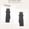 Jngrtsyjvip Fashion Midi Dress for Women Summer Bodycon Knit Dress Round Neck Sleeveless Side Slit Long Slim Elegant Wedding Guest Dress