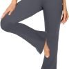 Jngrtsyjvip Fashion  Black Flare Pants for Women, Crossover Soft Bootcut Leggings