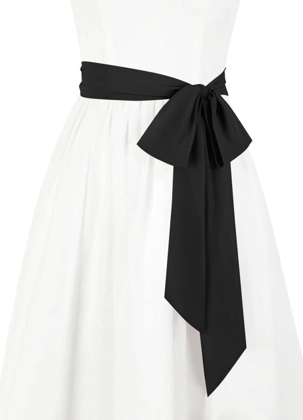Jngrtsyjvip FashionWomen's Long Chiffon Sash Waist Belt For Bridal Wedding Bridesmaid Prom Formal Special Occasion Dresses Belt 3'' Wide