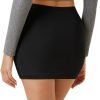 Jngrtsyjvip Fashion Womens Elastic Waist Mini Pencil Skirt - Cotton High Waist Above Knee Basic Bodycon Short Skirt Made in USA