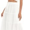 51TQ5ixfWmL._AC_SL1500 Jngrtsyjvip Fashion Women's High Waist Frill Trim A Line Swing Flowy Summer Midi Skirts