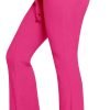 Jngrtsyjvip Fashion  Womens Trendy Ruched Waist Ribbed Comfy Flowy Flare Lounge Pants