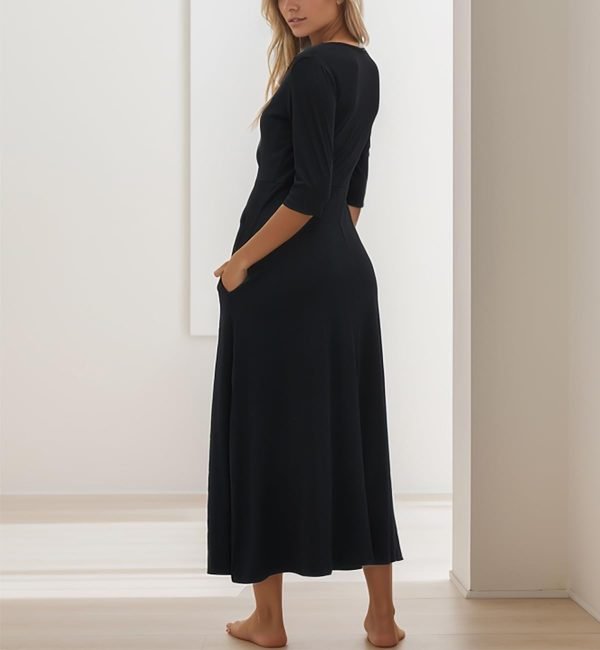 Jngrtsyjvip Fashion Dress for Women Casual Loose Beach Dresses with Pockets for 2024