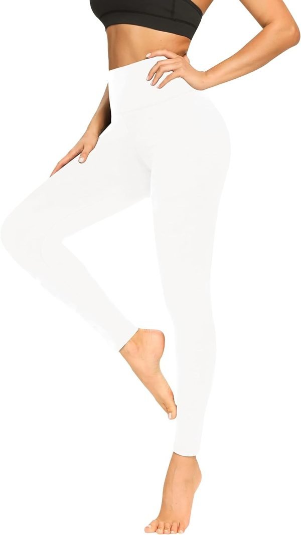 Jngrtsyjvip Fashion Soft Leggings for Women - High Waisted Tummy Control No See Through Workout Yoga Pants