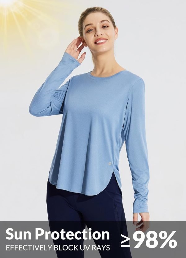 61-mNi69icL._AC_SL1500 Jngrtsyjvip Fashion Women's Sun Shirts UPF 50+ Long Sleeve Hiking Tops Lightweight Quick Dry UV Protection Outdoor Clothing