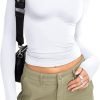 610MpoWqzSL._AC_SL1500 Jngrtsyjvip Fashion Womens Long Sleeve Shirts Basic Spring Crop Tops Fall Fashion Layering Slim Fitted Y2k Tops