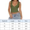 Jngrtsyjvip Fashion Womens Sexy V-Neck Sleeveless Double Lined Going Out Y2K Trendy Lace Cropped Tank Tops