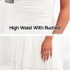 Jngrtsyjvip Fashion  Women's 2024 Summer Strapless Tube Dress Sexy Off Shoulder Ruffle Tiered Flowy Mini Dresses