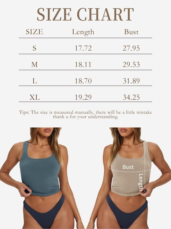 6173lEuiVCL._AC_SL1500 Jngrtsyjvip Fashion Womens Square Neck Ribbed Tank Tops Sleeveless Crop Tops Summer Clothes