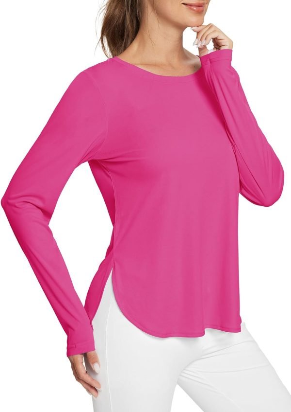 61AGqnxu6kL._AC_SL1500 Jngrtsyjvip Fashion Women's Sun Shirts UPF 50+ Long Sleeve Hiking Tops Lightweight Quick Dry UV Protection Outdoor Clothing