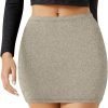 Jngrtsyjvip Fashion Womens Elastic Waist Mini Pencil Skirt - Cotton High Waist Above Knee Basic Bodycon Short Skirt Made in USA
