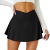 Jngrtsyjvip FashionTennis Skirt for Women with Pockets Shorts Crossover High Waisted Athletic Golf Skorts Running Workout Skirts 2 in 1