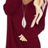 Jngrtsyjvip Fashion   Tops to Wear with Leggings Long Sleeve V Neck T Shirts Casual Loose Fit
