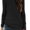 Jngrtsyjvip Fashion   Womens Long Sleeve Tops Casual Basics Fall Shirts Solid Crewneck T-Shirt