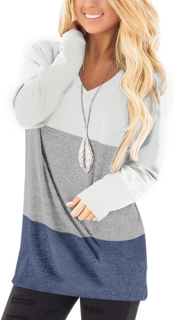 Jngrtsyjvip Fashion   Tops to Wear with Leggings Long Sleeve V Neck T Shirts Casual Loose Fit