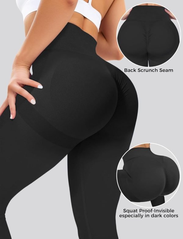 Jngrtsyjvip Fashion Womens Workout Scrunch Leggings High Waisted Booty Butt Lifting Tights Seamless Yoga Fitness Leggings Gym Yoga Pants