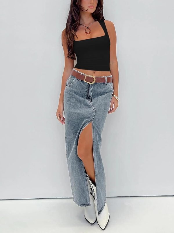 61ZR9cLa6VL._AC_SL1500 Jngrtsyjvip Fashion Women's Square Neck Going Out Crop Tops Double Lined Cute Basic Tank Tops 2024 Clothes