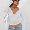 61aMgOs2vFL._AC_SL1500 Jngrtsyjvip Fashion Womens Twisted Knot Long Sleeve T Shirts V Neck Basic Tee Cute Slim Tight Going Out Y2k Crop Fall Fashion Tops