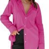 Jngrtsyjvip Fashion   Womens Button Down Shirts Dress Shirts Long Sleeve Blouses V Neck Solid Casual Tunics Tops with Pockets