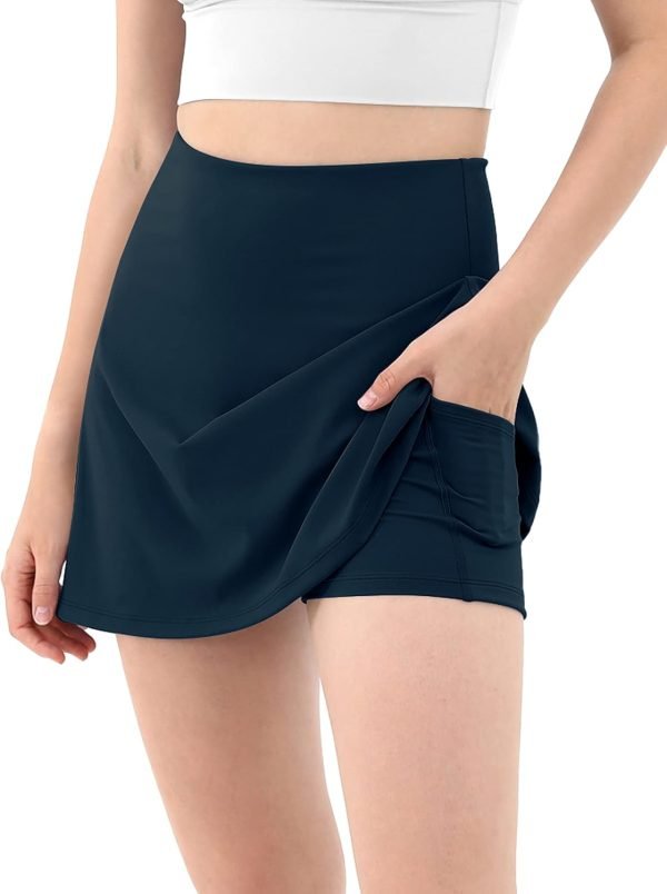Jngrtsyjvip Fashion  Women's Athletic Tennis Skorts with Pockets Built-in Shorts Golf Active Skirts for Sports Running Gym Training