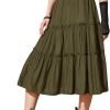 61ecubW8QdL._AC_SL1500 Jngrtsyjvip Fashion Women's High Waist Frill Trim A Line Swing Flowy Summer Midi Skirts