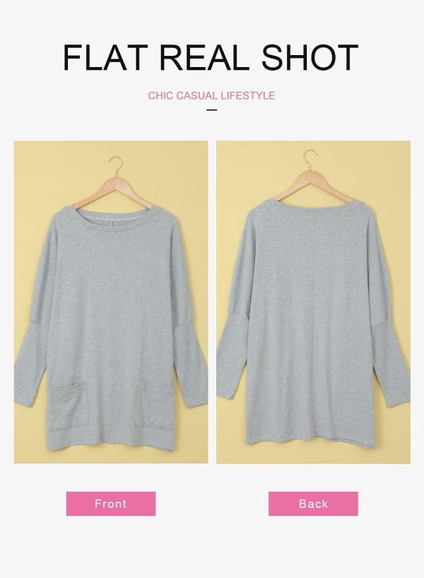 Jngrtsyjvip Fashion   Womens 2024 Fall Outfits Casual Long Sleeve Shirts Lightweight Sweatshirts Fashion Tunic Tops with Pockets