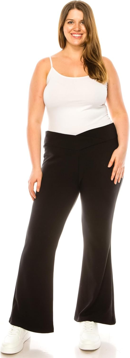 61mgsN0ZN_L._AC_SL1500 Jngrtsyjvip Fashion Women's Rise Culottes Casual Wide Pants Solid Palazzo One Size Trouser Pants