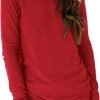 Jngrtsyjvip Fashion   Womens Long Sleeve Tops Casual Basics Fall Shirts Solid Crewneck T-Shirt