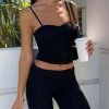 Jngrtsyjvip Fashion Women Y2K Sweetheart Neck Sleeveless Crop Tank Tops Backless Spaghetti Strap Pleated Bustier Camis Going Out Top
