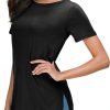Jngrtsyjvip Fashion  Shirts Summer Women Casual Short Sleeve Tops T-Shirts Tees with Side Split