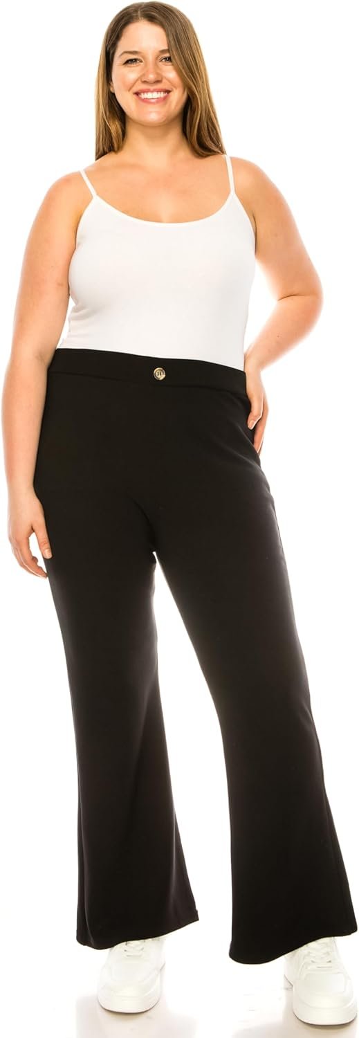 61uFEpzb4-L._AC_SL1500 Jngrtsyjvip Fashion Women's Rise Culottes Casual Wide Pants Solid Palazzo One Size Trouser Pants