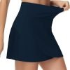 Jngrtsyjvip Fashion Women's High Waisted Tennis Skirts Crossover hemline Back Pleated Golf Skorts with Inner Shorts