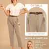 Jngrtsyjvip Fashion  Women's High Waisted Stretch Dress Pants Casual Business Work Trouser Pants with Pockets&Belt