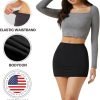 Jngrtsyjvip Fashion Womens Elastic Waist Mini Pencil Skirt - Cotton High Waist Above Knee Basic Bodycon Short Skirt Made in USA