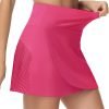 Jngrtsyjvip Fashion Women's High Waisted Tennis Skirts Crossover hemline Back Pleated Golf Skorts with Inner Shorts