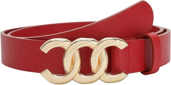 61zC2DW8elL._AC_SL1500 Jngrtsyjvip FashionWomen Belt for Jeans Dress Cinch Waist Belt for Ladies Faux Leather Belt with Gold Buckle