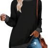 61zOZ3IQevL._AC_SL1500 Jngrtsyjvip Fashion Womens Crewneck Pullovers Color Block Long Sleeve Side Split Tunic Tops