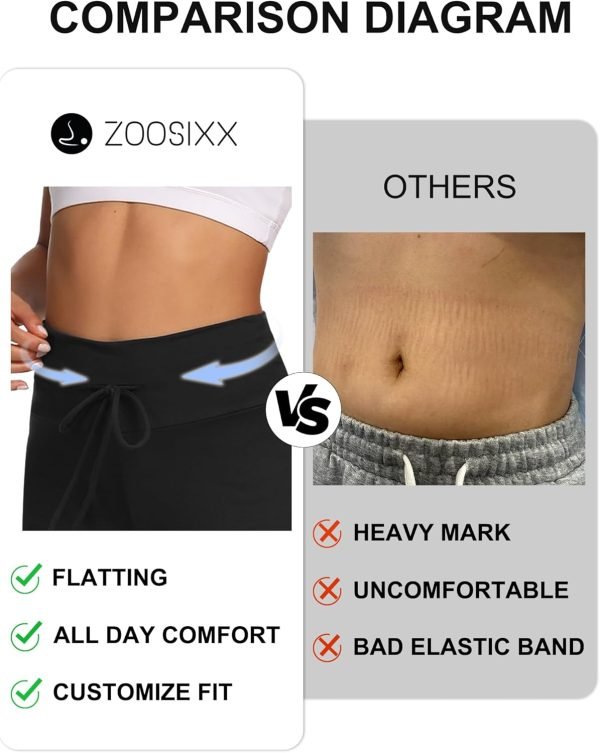 Jngrtsyjvip Fashion  Soft Black  Pants for Women, Wide Leg Comfy Casual Lounge Yoga Capri Pants 22'' / 30''