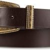 Jngrtsyjvip Fashion  Women's Western Style Fashion Leather Belt with Metal Buckle