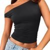 Jngrtsyjvip Fashion Womens Off The Shoulder Tops Sleeveless Shirts Going Out Crop Tank Tops Slim Fitted Y2K Summer Outfits 2024