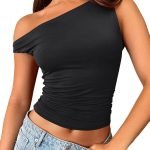 Jngrtsyjvip Fashion Womens Off The Shoulder Tops Sleeveless Shirts Going Out Crop Tank Tops Slim Fitted Y2K Summer Outfits 2024