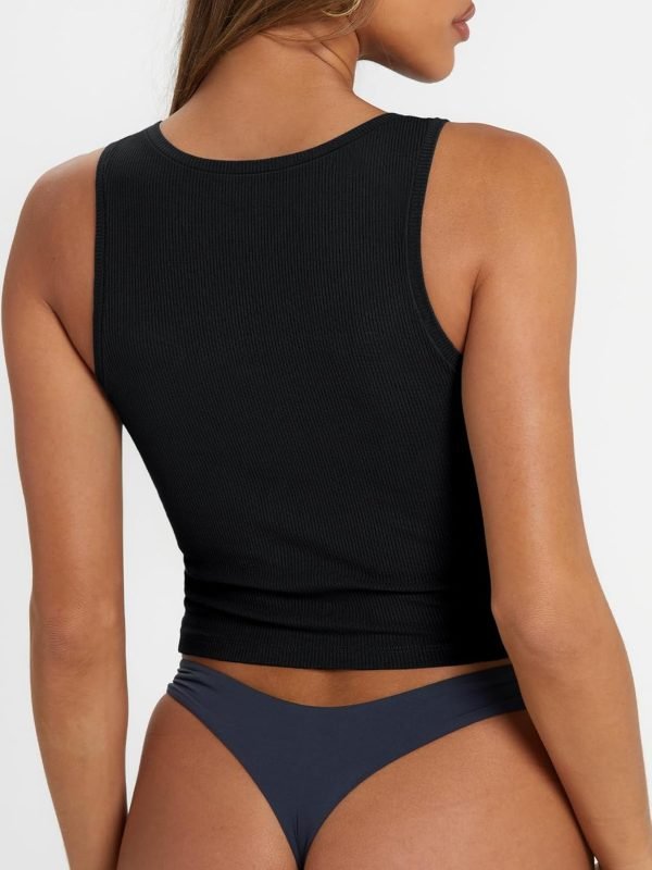 716U8xfN0AL._AC_SL1500 Jngrtsyjvip Fashion Womens Square Neck Ribbed Tank Tops Sleeveless Crop Tops Summer Clothes