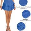 Jngrtsyjvip FashionWomen's Cute High Waist Ruffle Mini Skirt Layered Ruffle Hem Flared Flowy Casual Swing Beach Mini Short Skirt