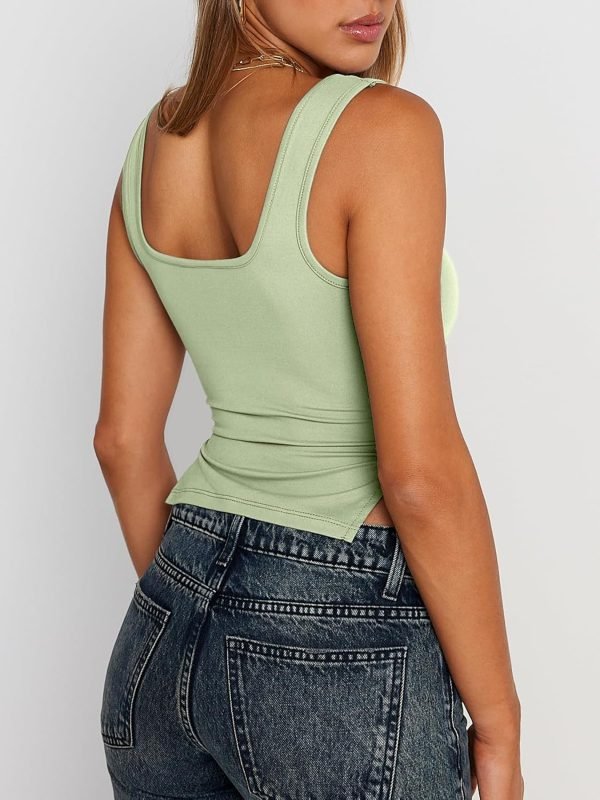 Jngrtsyjvip Fashion Womens Crop Tank Tops Cute Backless Tops Going Out Outfits Y2k Summer Trendy Clothes Basics Clothing