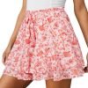 Jngrtsyjvip Fashion Shorts for Women Casual Boho Floral Skorts Ruffle Mini Skirts Running Tennis Butterfly Shorts Chiffon Shorts