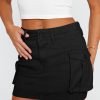 Jngrtsyjvip Fashion  Women Cargo Mini Skirt Denim Jean Dress with Pocket